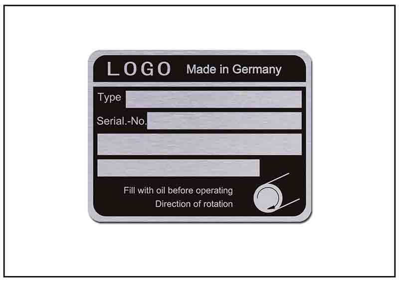 英文銘牌標(biāo)牌